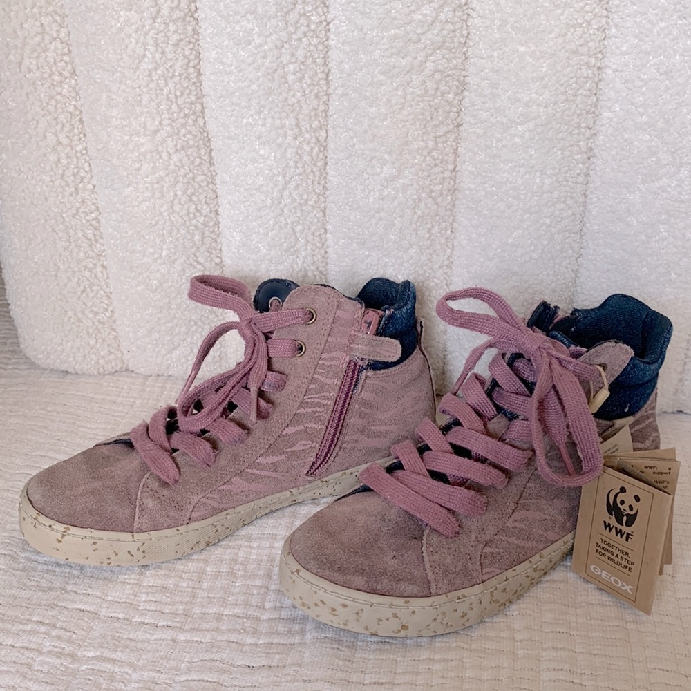 NWT Geox kids high top zipper boots